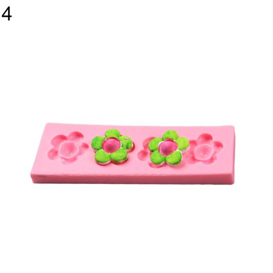 Cute Flower Silicone Cake Decor Mold Fondant Chocolate Clay Soap DIY Mould Tool