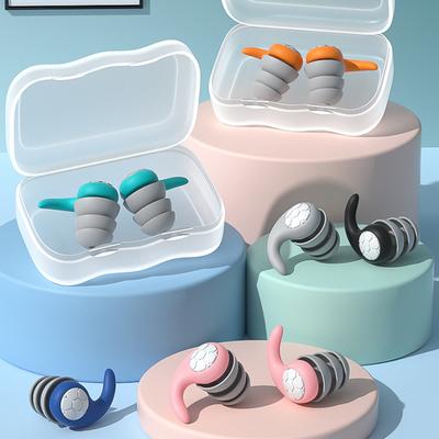 Silicone Ear Protection Earplugs Sound Insulation Swimming Ear Plug 3 Layer Soft Diving Ear Plugs for Swimming Showering