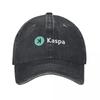 Kaspa KAS Krypto Altcoin  Die Zukunft der dezentralen Finanzwirtschaft (Horizontal Grün) Baseballkappe Cosplay-Kappen Damen Unisex