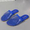 Fashion Women's Slippers Luxury Round Toe Hollow Wedges Diamond Sexy Flats Banquet Sandals Rheinstone Fashion Outdoor Non Slip Slippers