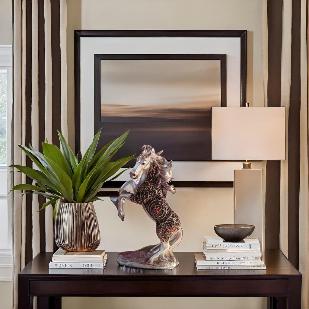 Horse Statue Good Luck Vastu Showpiece Idol for Gifting & Home Office Table Desk Decoration, Multicolor, Idol