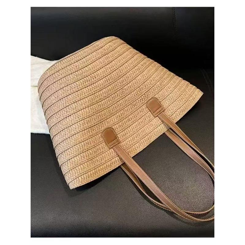 Straw bag women's summer bag fashion tote bag large capacity woven bag bucket bag women's bag