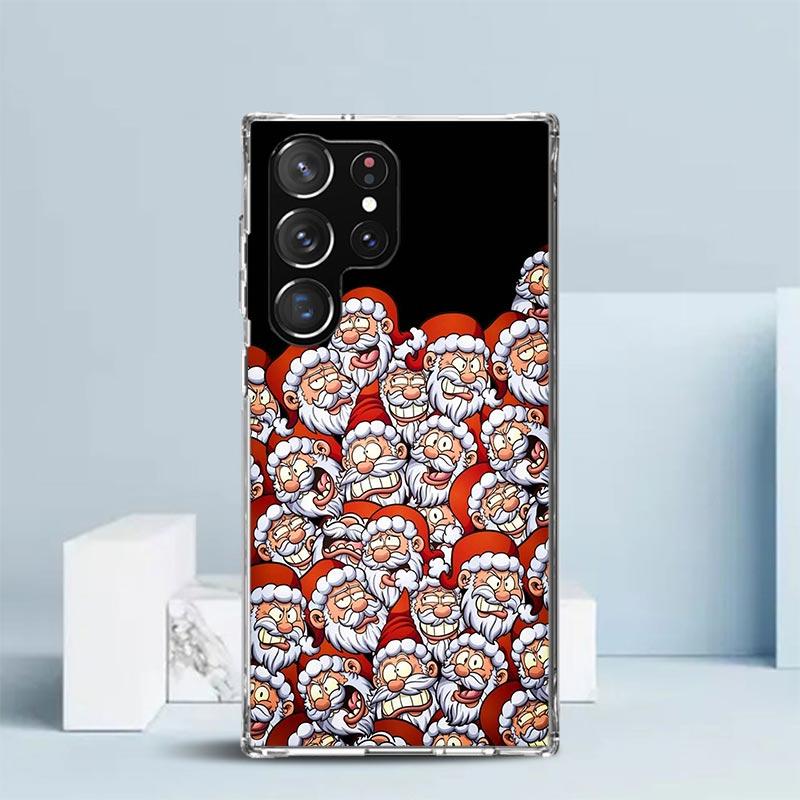 Christmas Santa Claus Present Phone Case For Samsung Galaxy S24 S25 Edge S26 Ultra S22 S23 Plus S21 + S20 FE Soft TPU Back Cover