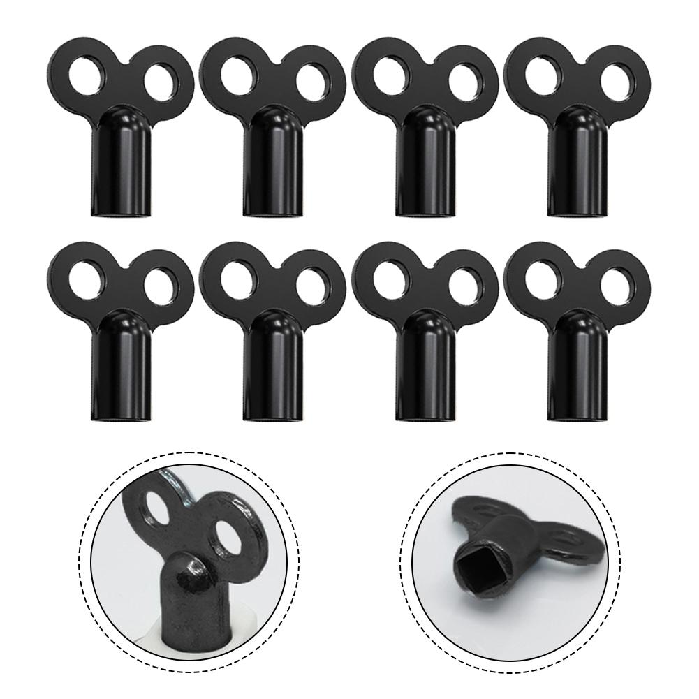 8PCS  Radiator Heating Exhaust Button Heating Bleed Key Black Radiator Bleed Key  Easy Venting & Noise Reduction