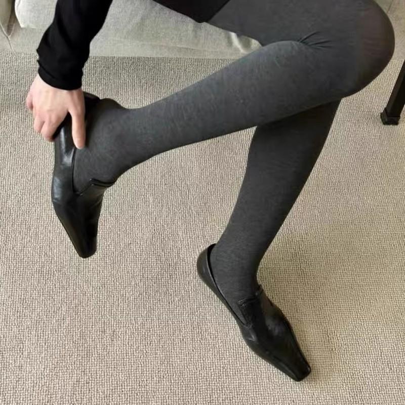 New Small Square Head Low Heel Women's Muller Shoes Versatile Temperament Leather Shoes Mary Jane Commuter Shoes