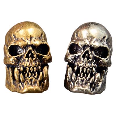 Vintage Skull Fang Pendant Charm Copper Alloy Gothic Jewelry Accessory For Paracord Keychain Outdoor Gear Decoration