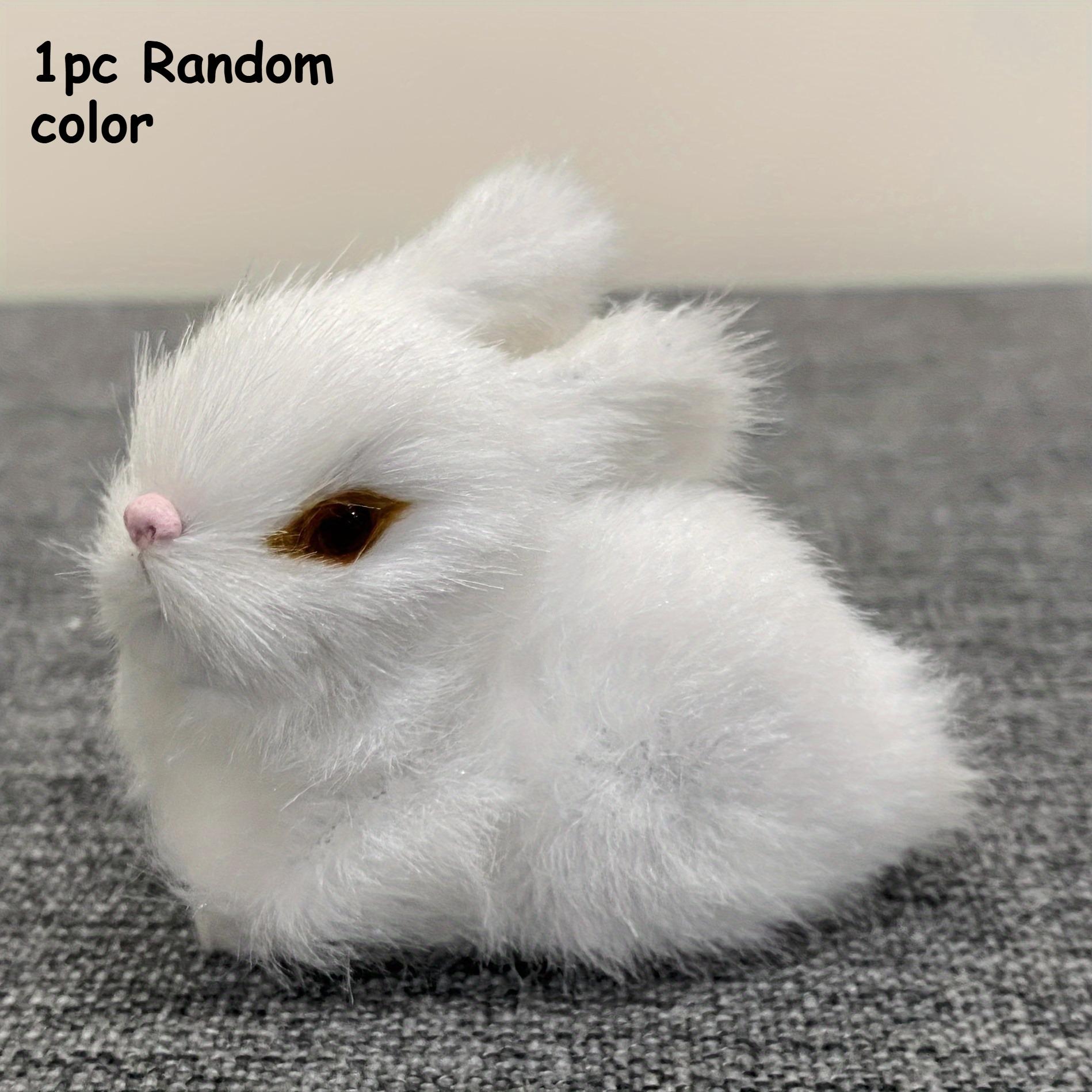 

4pcs/1pc Easter Bunny Art Sculpture - Imitation Plush Desktop Ornament | Museum Collection Grade Adult Interior Decoration