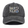 Unisex Retro Bird Nerd Baseball Cap Adjustable Soft Duckbill Hat For Outdoor Casual Wear