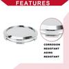 Single Car Wheel Center Hub Cap Rim Cover Hub Cap 2.52" OD Chrome Universal