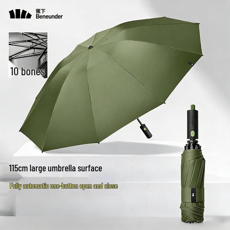 Banana Umbrella Full-Automatic 10-Rib Folding Business Umbrella