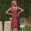 YYFS Women's Fashion Summer Spring Sleeveless O-Neck High Waist Casual Dresses