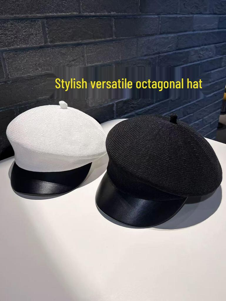 Modern Luxury Octagonal Newsboy Cap - Stylish High-End Accessory