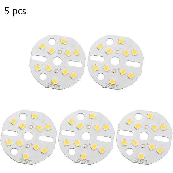 Othmro 5Pcs 1.22in Dia LED Chip Bulb Super Bright High Power 15-17V 3000K 2835 Aluminum LED Bulb Surface Mounted Device Light Beads Floodlight for
