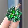 Fashionable And Minimalist Four Leaf Clover Women'S Brooch, Anti Glare Fixed Clothing Accessories Jewelry