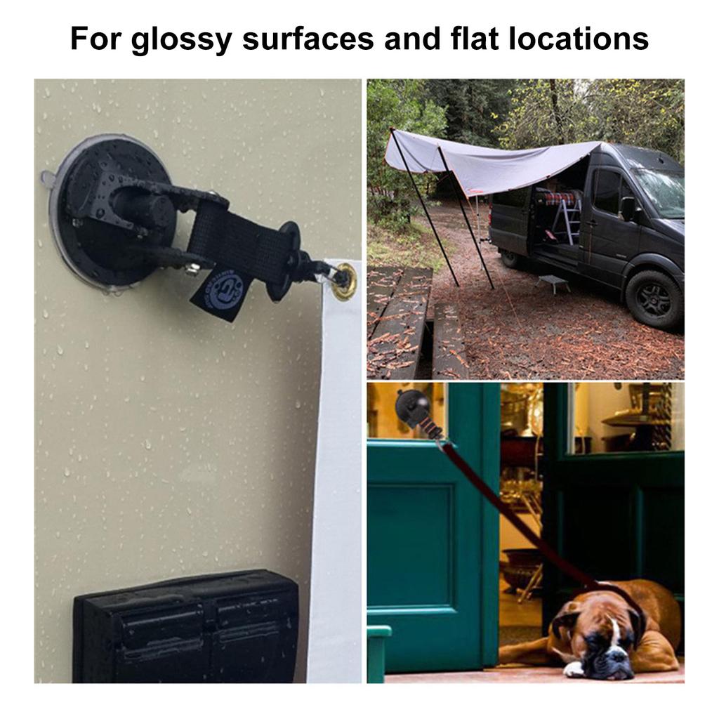 4 Stück Auto-Zelt-Saugnapf Starke Adsorptionskapazität Tragbar Mehrzweck Robustes Saugnapf für Outdoor-Reisen