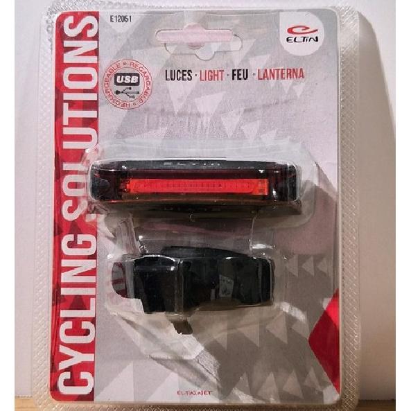 Eltin USB Rechargeable Bike Rear LED Light (Model E12051). Brand New