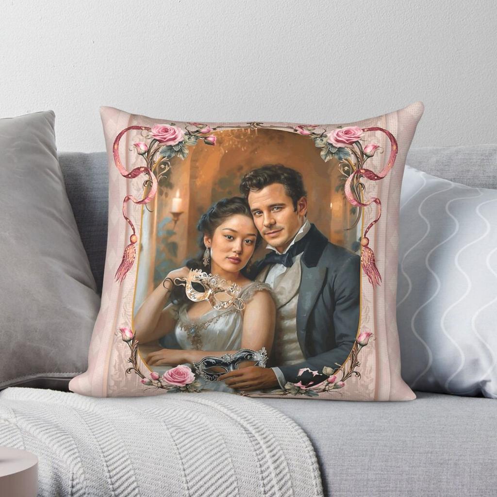 Sophie And Benedict Square Pillowcase Polyester Linen Velvet Printed Zip Decor Throw Pillow Case Car Cushion Cover