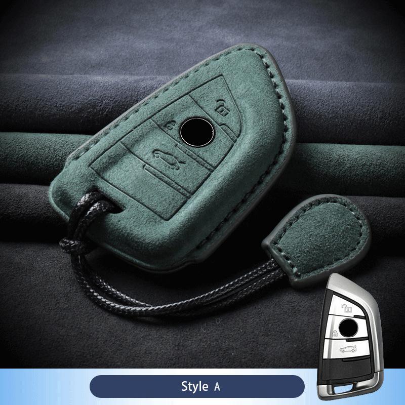 Husă de piele pentru cheia auto pentru BMW X1 X3 X5 X6 X7 F20 F15 F16 F48 G20 G30 G01 G02 G05 G11 G32 Seria 1 3 7 Breloc Accesorii Suedeză