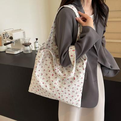 Floral Print Bag Female Shoulder Bag Women's Travel Tote Bag Underarm Bag