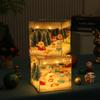 Christmas DIY  Handmade Luminous Desktop Crafts Material Usb Powered with Santa Claus for Christmas Party Atmosphere Decor