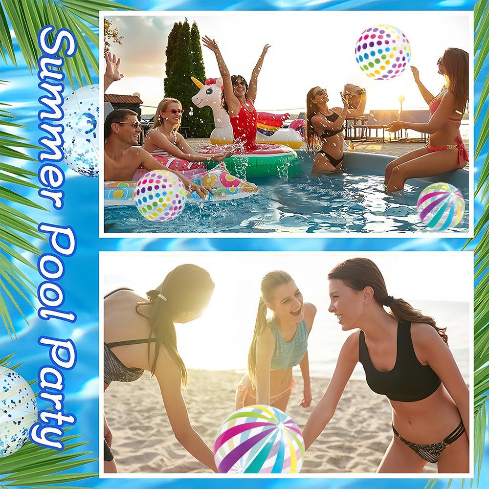 Umweltfreundliches PVC Farbgestreiftes Eltern-Kind Interaktives Spielzeug Outdoor Seaside Wasserspiel Aufblasbarer Kinderfußball Strandball