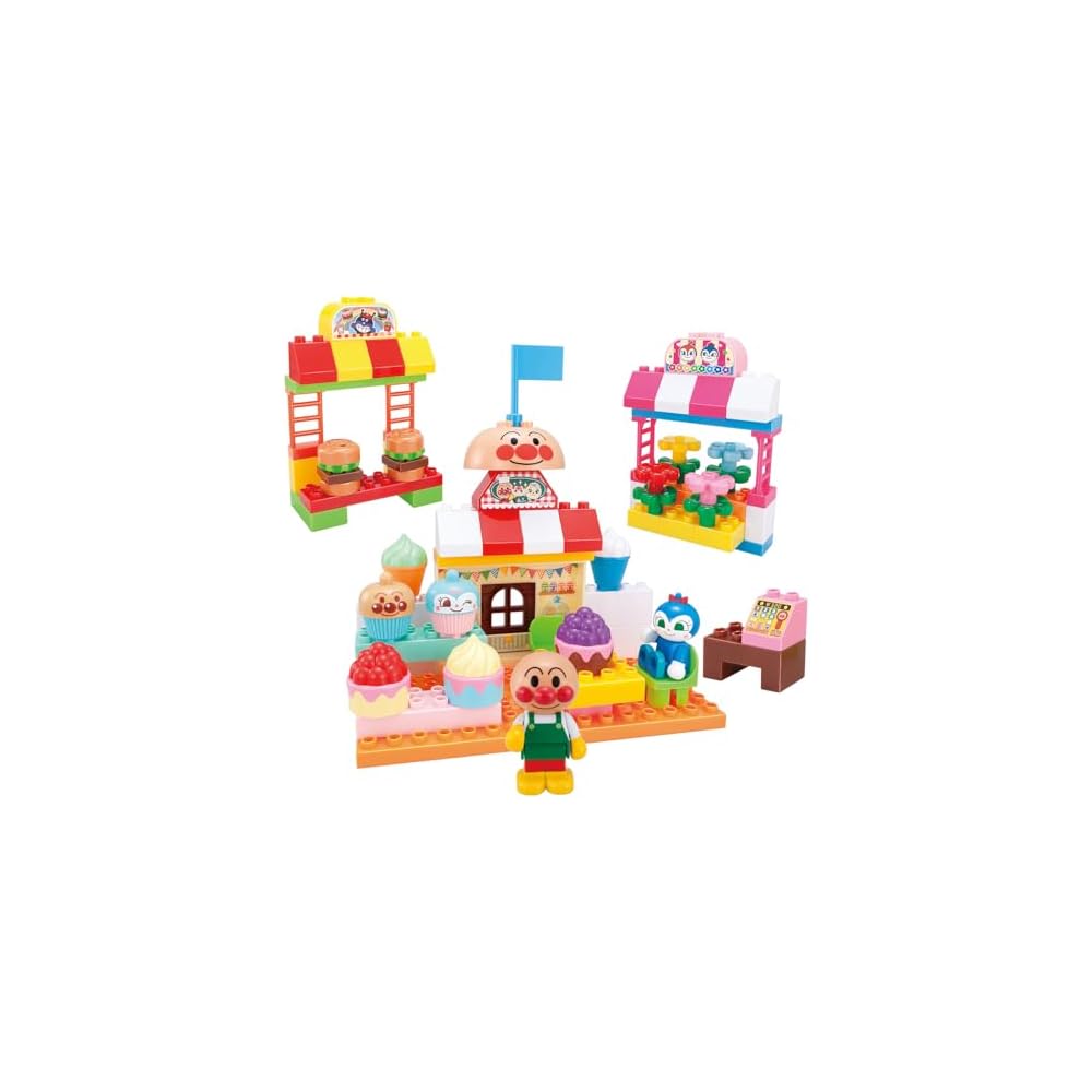 

Bandai Anpanman Colorful Shop Building Blocks Set - Fun Play Experience - Educational Toy for Kids
