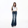 Frühling Sommer Vintage Niedrige Taille Y2K Schlank Stretch Micro Flare Jeanshosen Für Damen Lässige Hosen Übergroße Jeanshosen