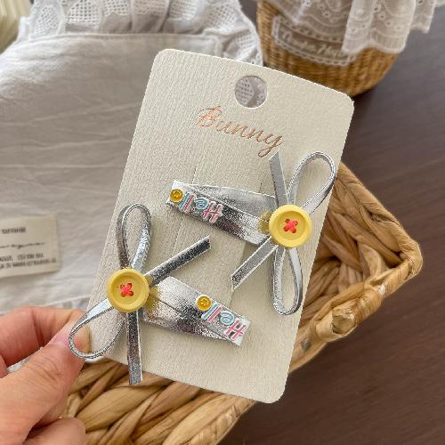 Cartoon Embroidery Children's Hairpin Cute Mushroom Girl Bangs Side Clip Hairpin Hair Clip Kids Hair Accessories Headwear