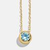 Women's Classic Zodiac Birthstone Pendant Necklace, Twelve Zircon Stones, Copper Round Design