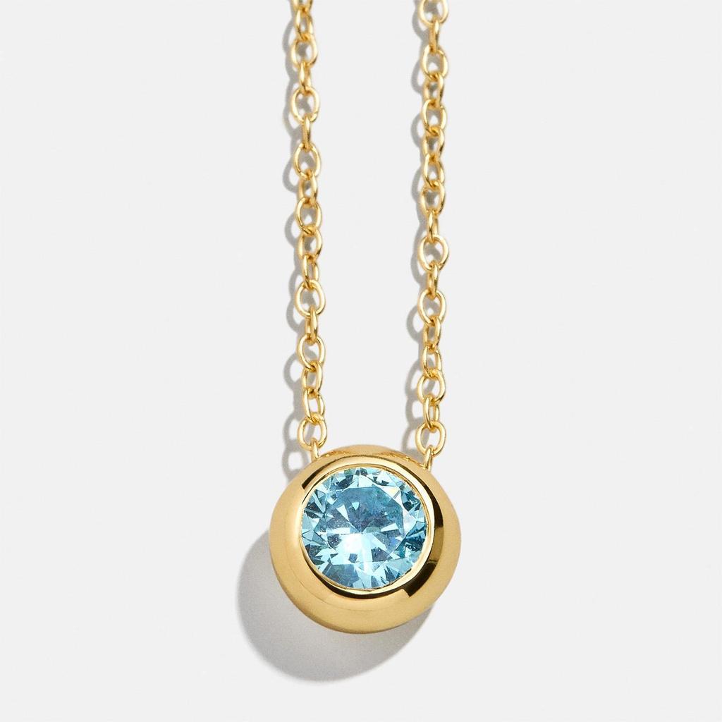 Women's Classic Zodiac Birthstone Pendant Necklace, Twelve Zircon Stones, Copper Round Design