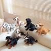 25/30cm Simulation Dog Plush Toy Creative Realistic Animal Puppy Dolls Squatting Shiba Inu Rottweiler Stuffed Soft Birthday Gift