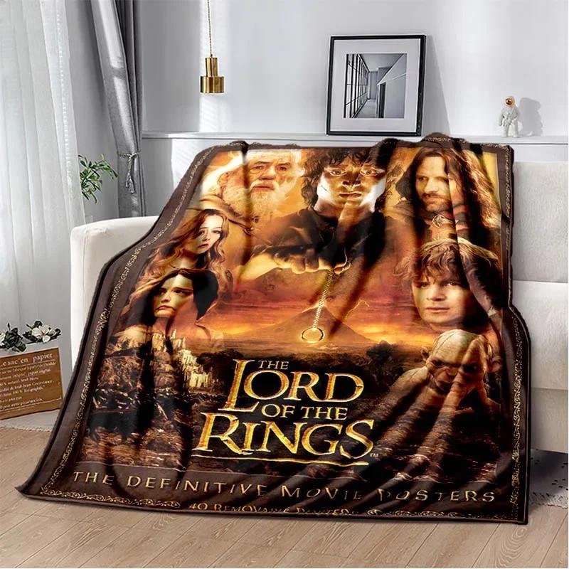 2025 New Fashionable L-Lord of the Rings Printed Blanket Hotel Office Comfortable Warm Sofa Bed Soft Blanket Gift Picnic Blanket