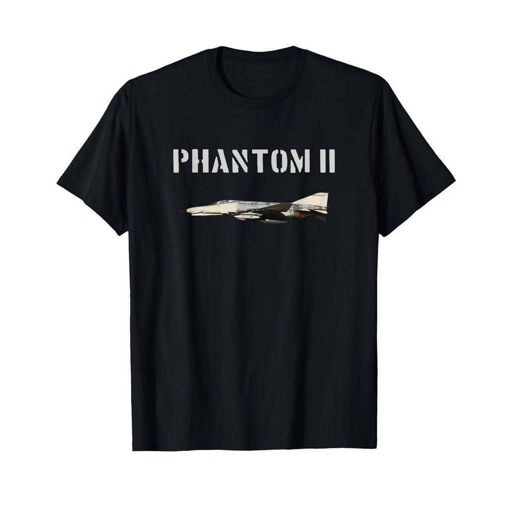 F 4 Phantom 2 Jet Fighter Aeroplane T Shirt Black Vintage Washed Breathable Soft Unisex Homme Comfortable Versatile Streetwear