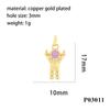 18K Gold Plated Astronaut Pendant Necklace with Drip Oil and Micro-Inlay Design