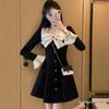 2025 Retro Slimming Waist Little Black Dress for Women
