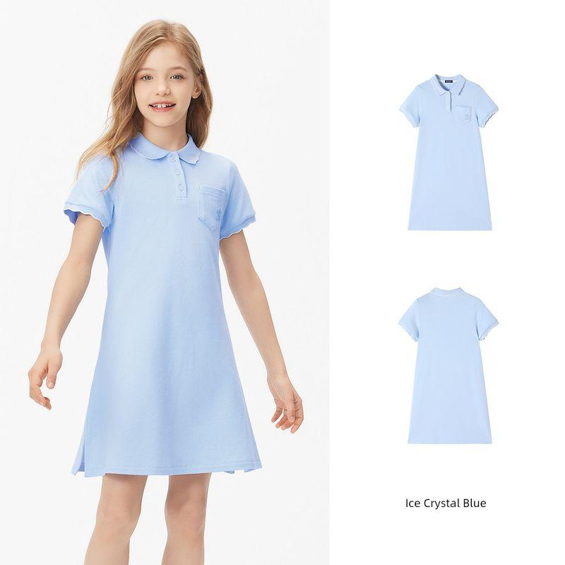 Navigare Italian Small Sailboat Children's Clothing Girls' Short-Sleeved Dress 2026 Summer Fashionable Children's Dress