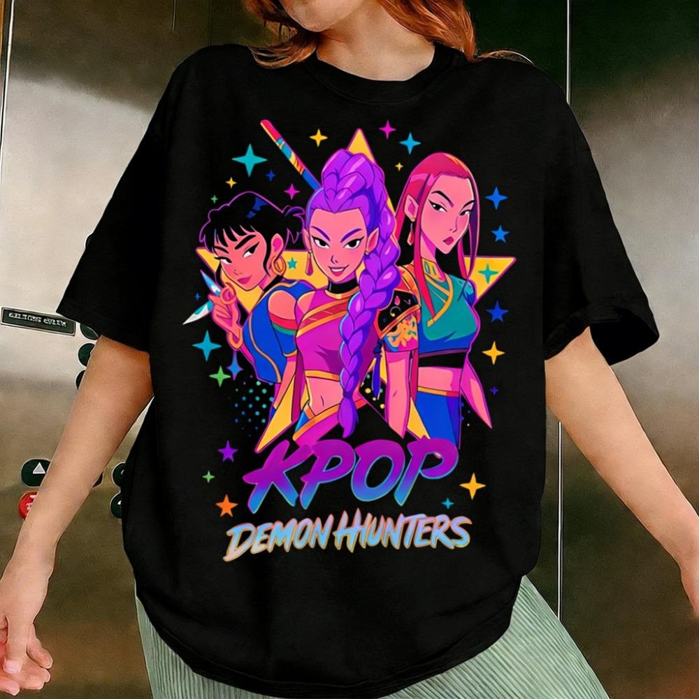 2026 Movie Crew Neck Cartoon Girls Boys Tee Kids Girls Parent-Child T-shirt KPop Print Fashion Casual Tops Casual Baby Clothes