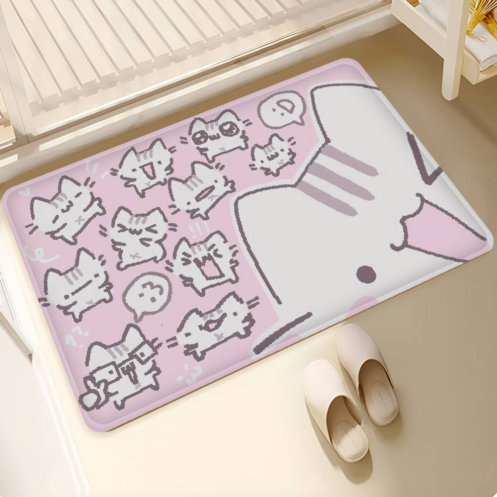 

Cute B-Basiilleaf Floor Mat Cheaper Anti-slip Modern Living Room Balcony Printed Bedside Mats 50x80cm