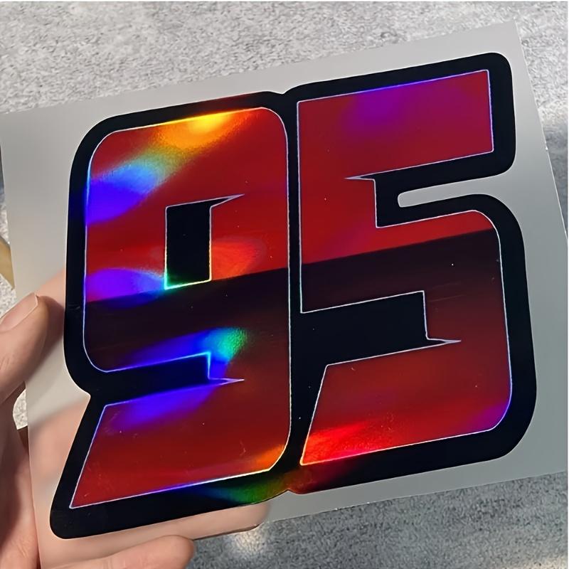 Red Laser Digital Sticker 1PC, Waterproof UV Resistant PVC Self-Adhesive Decal for Car Instrument Panel