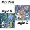 Christmas Window Stickers Static Electricity Stickers Snowman Santa Claus Snowflake Pattern Cartoon Home Holiday Party Decor