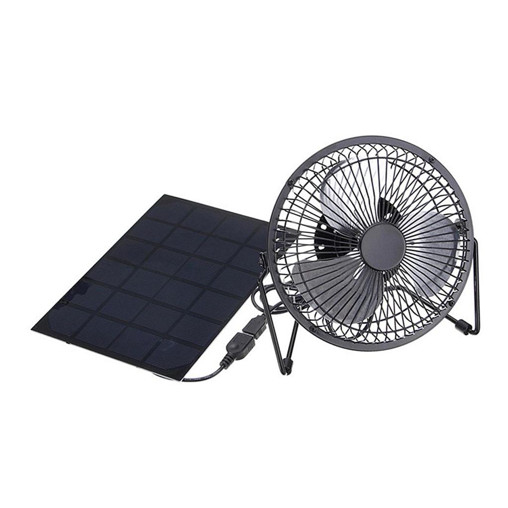Portable Solar Extractor Greenhouse Fan for Outdoor Camping, RV, 4In