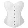 Black Jacquard & Lace Strapless Corset Top Sweetheart Neckline Front Hook Boned Bustier for Women