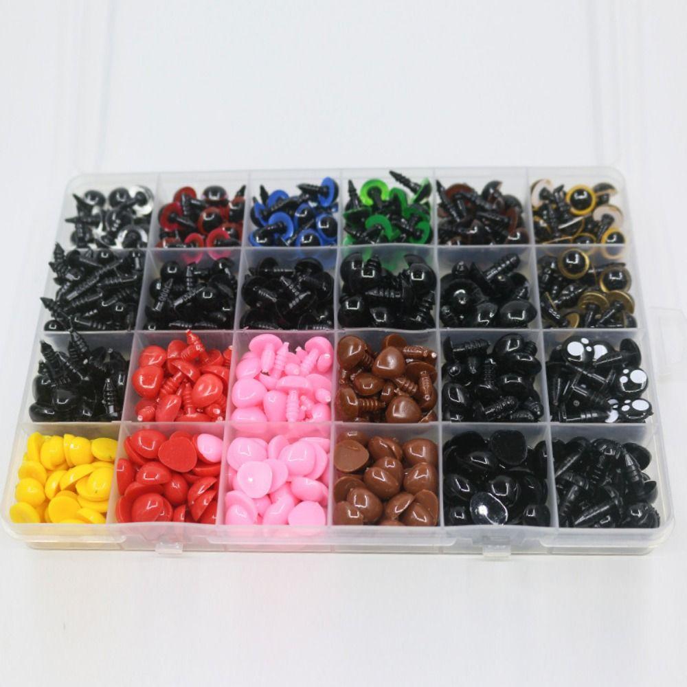 75pcs/box Plastic Safety Eyes Black Brown Screw Eyes New Diy Doll Eyes Kit Crafts  For Toys