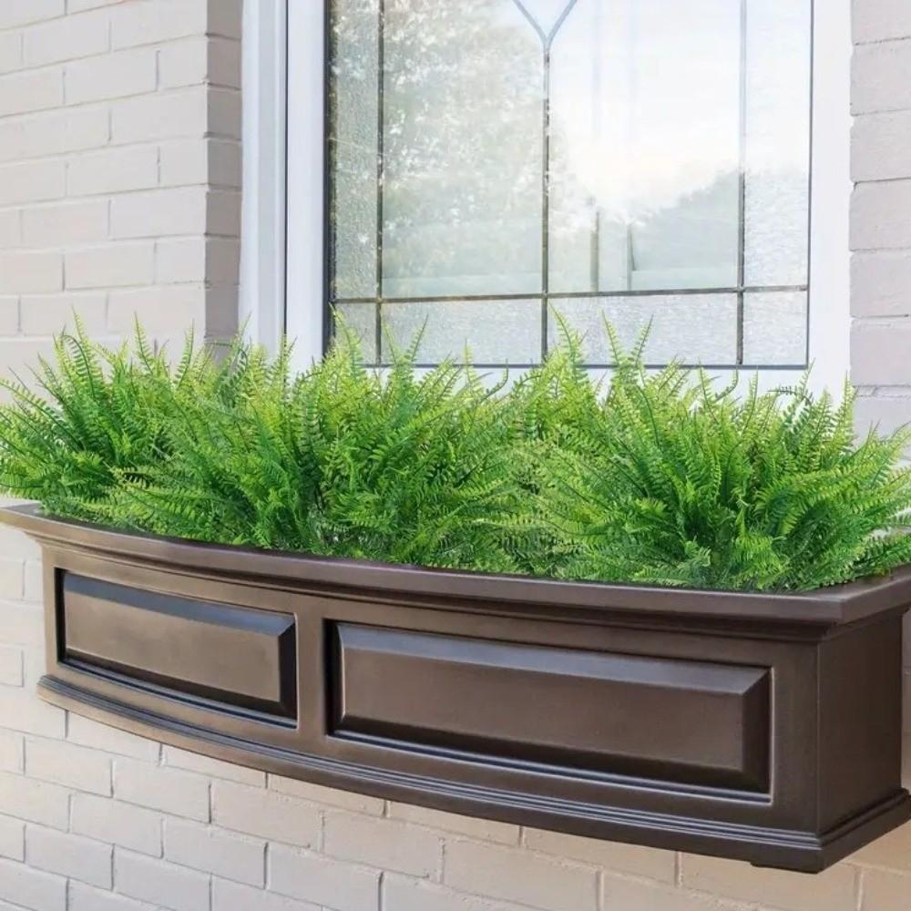 6PCS UV Resistant Artificial Persian Grass Ferns Plastic Artificial Persian Leaf  Home Decoration
