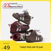 2025 Winter Baby Walker Shoes: Color Block, Skirt Edge Design, Fashionable, Versatile, Plus Velvet for Warmth, Girls' Walker Shoes