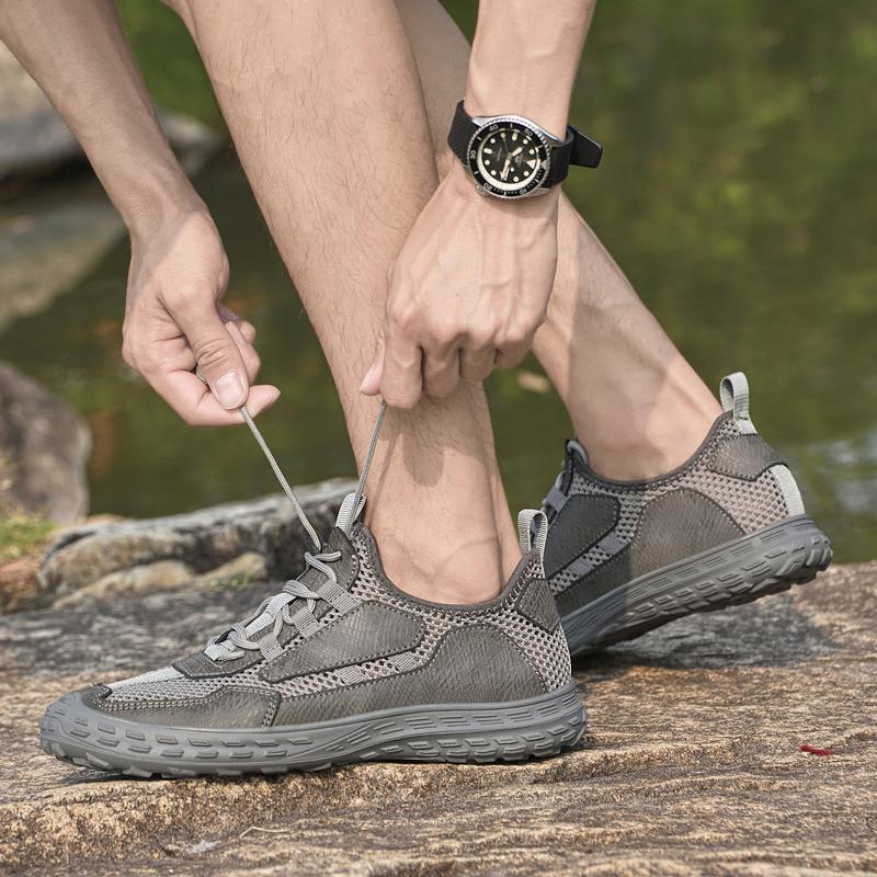 High Quality and Fashionable Summer Fly Woven Breathable Mesh Shoes for New Men's Outdoor Wear-resistant Mountaineering Shoes
