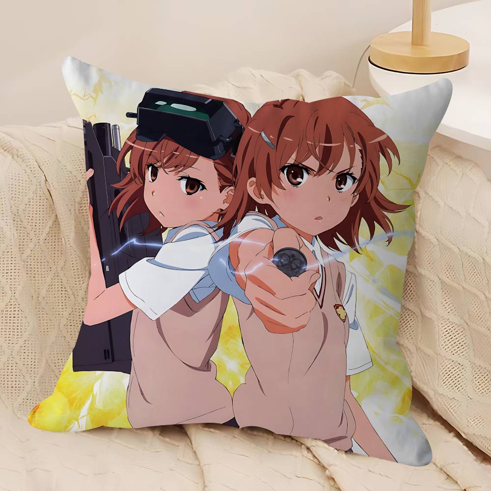 A-A Certain Scientific Railgun Stitch Lucky Dragon Pillow Cover Sofa Cushion Cover Home Room Decoration Children Gift