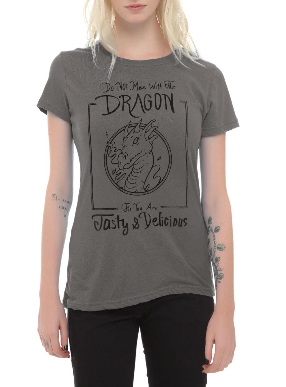 

Black Matter Juniors Do Not Mess With The Dragon You Are Tasty Shirt New Large XL