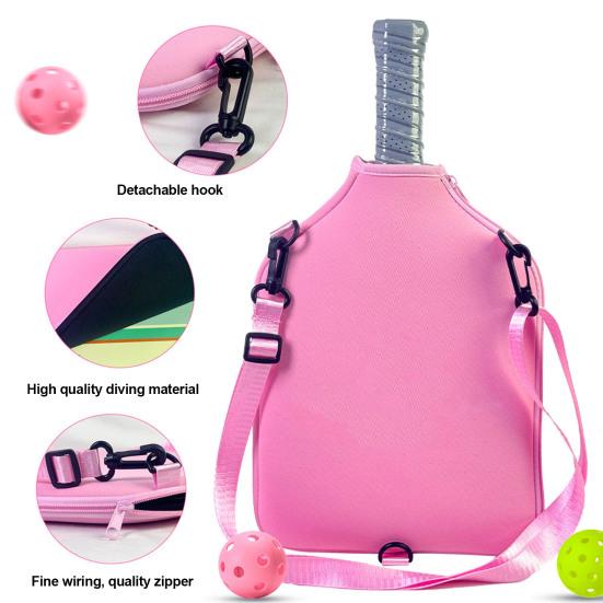 Pickleball Racket Bag for Women Crossbody Tennis Bag Waterproof Pickleball Paddle Sling Bag for Pickleball Accessories