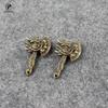 Antique Copper Chinese Ancient Dragon Head Axe Weapon Artifact Tea Pet Ornament Brass Figurines Desk Decoration Keychain Pendant